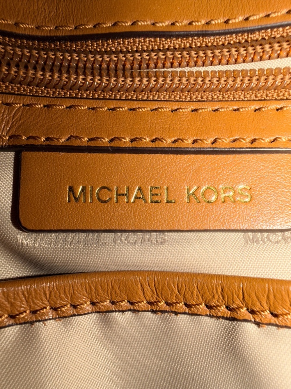 Michael Kors Dark Brown Signature Crossbody Bag with Tan Strap - Picture 2 of 15